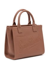 MC2 SAINT BARTH - Vanity Bag Midi with Embossed Lettering - Brown - LIDIASHOPPING® - Official Website