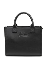 MC2 SAINT BARTH - Vanity Bag Midi with Front Lettering - Black - LIDIASHOPPING® - Official Website