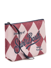 MC2 SAINT BARTH - Pochette Aline con Motivo a Rombi - Rosa - LIDIASHOPPING® - Official Website