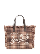 MC2 SAINT BARTH - Colette Tartan Tote Bag with Fringing - Multicolor - LIDIASHOPPING® - Official Website