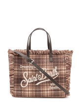 MC2 SAINT BARTH - Colette Tartan Tote Bag with Fringing - Multicolor - LIDIASHOPPING® - Official Website