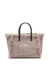 MC2 SAINT BARTH - Colette Bag with Cable Knit Pattern - Beige - LIDIASHOPPING® - Official Website