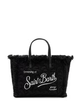 MC2 SAINT BARTH - Colette Bag with Fringed Edges - Black - LIDIASHOPPING® - Official Website
