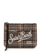 MC2 SAINT BARTH - Pochette Aline con Motivo Check - Verde - LIDIASHOPPING® - Official Website