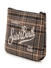 MC2 SAINT BARTH - Pochette Aline con Motivo Check - Verde - LIDIASHOPPING® - Official Website
