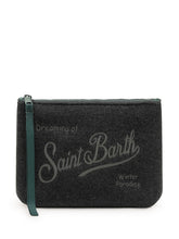 MC2 SAINT BARTH - Pochette Aline con Stampa Lettering - Verde - LIDIASHOPPING® - Official Website