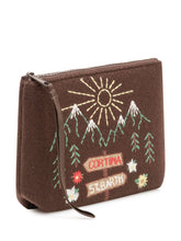MC2 SAINT BARTH - Aline Houndstooth Pouch with Embroidery - Brown - LIDIASHOPPING® - Official Website