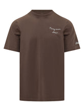 MC2 SAINT BARTH - Arnott T-shirt with Embroidered Lettering - Brown - LIDIASHOPPING® - Official Website