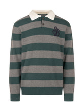 MC2 SAINT BARTH - Polo Belmont a Righe con Ricamo - Grigio - LIDIASHOPPING® - Official Website
