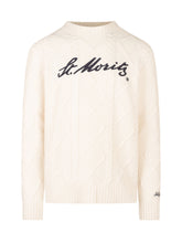 MC2 SAINT BARTH - Maglia Bergen a Trecce con Ricamo - Bianco - LIDIASHOPPING® - Official Website