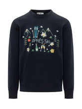 MC2 SAINT BARTH - Maglia Heron con Ricamo Après Ski - Blu - LIDIASHOPPING® - Official Website