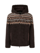 MC2 SAINT BARTH - Keystone Patterned Teddy Fleece Hoodie - Brown - LIDIASHOPPING® - Official Website