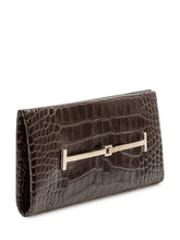 TOM FORD - Crocodile Pattern Clutch - Brown - LIDIASHOPPING® - Official Website