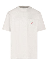 GRAMICCI - T-shirt Girocollo con Taschino e Ricamo - Grigio - LIDIASHOPPING® - Official Website