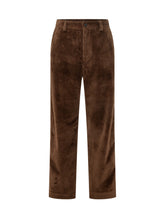 MONCLER GRENOBLE - Pantaloni a Coste con Gamba Dritta - Marrone - LIDIASHOPPING® - Official Website