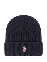 MONCLER GRENOBLE - Berretto a Coste con Risvolto - Blu - LIDIASHOPPING® - Official Website