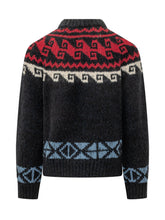 MONCLER GRENOBLE - High Neck Sweater with Jacquard Pattern - Black - LIDIASHOPPING® - Official Website