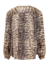 ISABEL MARANT - Laraya Graphic Print Blouse - Brown - LIDIASHOPPING® - Official Website