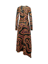 PUCCI - Abito Midi Asimmetrico con Stampa Geometrica - Multicolore - LIDIASHOPPING® - Official Website