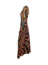 PUCCI - Abito Midi Asimmetrico con Stampa Geometrica - Multicolore - LIDIASHOPPING® - Official Website