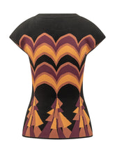 PUCCI - Top in Maglia Jacquard con Motivo Geometrico - Nero - LIDIASHOPPING® - Official Website