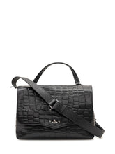 ZANELLATO - Borsa Postina Foulard con Effetto Coccodrillo - Blu - LIDIASHOPPING® - Official Website