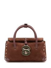 ZANELLATO - Borsa Dotta con Patta e Borchie Laterali - Marrone - LIDIASHOPPING® - Official Website