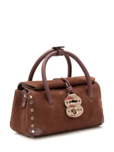 ZANELLATO - Borsa Dotta con Patta e Borchie Laterali - Marrone - LIDIASHOPPING® - Official Website