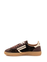 PURAAI - Sneakers with Velvet Effect Panels - Brown - LIDIASHOPPING® - Official Website