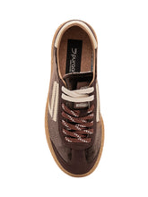 PURAAI - Sneakers with Velvet Effect Panels - Brown - LIDIASHOPPING® - Official Website