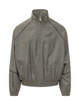 WILLY CHAVARRIA - Ruff Rider Track Jacket with Check Pattern - Grey - LIDIASHOPPING® - Official Website