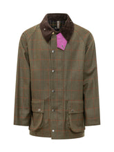 BARBOUR X PAUL SMITH - Giacca con Fantasia a Quadri e Tasche con Patta - Verde - LIDIASHOPPING® - Official Website