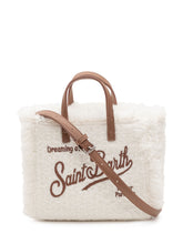 MC2 SAINT BARTH - Borsa Vanity Mini in Tweed con Frange - Bianco - LIDIASHOPPING® - Official Website