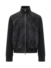 BOSS - Giacca Zip con Collo Alto - Blu - LIDIASHOPPING® - Official Website
