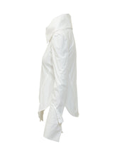BALOSSA - Diomede Shirt with Oversized Collar - White - LIDIASHOPPING® - Official Website