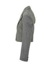 ACTUALEE - Giacca Crop a Spina di Pesce - Grigio - LIDIASHOPPING® - Official Website