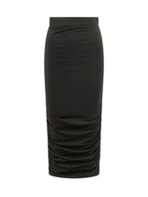 ACTUALEE - Draped Midi Skirt - Black - LIDIASHOPPING® - Official Website