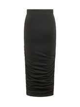 ACTUALEE - Draped Midi Skirt - Black - LIDIASHOPPING® - Official Website