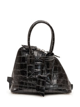 THE ATTICO - Borsa Sant Ambroeus Mini con Effetto Coccodrillo - Nero - LIDIASHOPPING® - Official Website