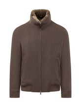 ESTERNO - Bomber con Collo Alto in Pelliccia - Marrone - LIDIASHOPPING® - Official Website