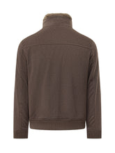 ESTERNO - Bomber con Collo Alto in Pelliccia - Marrone - LIDIASHOPPING® - Official Website