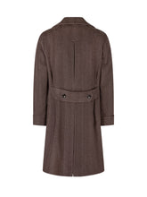 ESTERNO - Cappotto Doppiopetto a Spina di Pesce - Marrone - LIDIASHOPPING® - Official Website