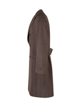 ESTERNO - Cappotto Doppiopetto a Spina di Pesce - Marrone - LIDIASHOPPING® - Official Website