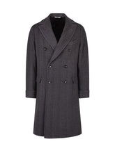 ESTERNO - Cappotto Doppiopetto a Spina di Pesce - Blu - LIDIASHOPPING® - Official Website
