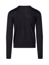 KNIT DE MONSIEUR - Maglia in Lana Merino Ultrafine a Girocollo - Blu - LIDIASHOPPING® - Official Website
