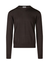 KNIT DE MONSIEUR - Maglia in Lana Merino Ultrafine a Girocollo - Marrone - LIDIASHOPPING® - Official Website