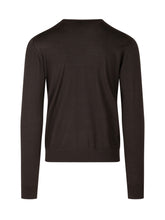 KNIT DE MONSIEUR - Maglia in Lana Merino Ultrafine a Girocollo - Marrone - LIDIASHOPPING® - Official Website