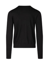 KNIT DE MONSIEUR - Maglia in Lana Merino Ultrafine a Girocollo - Nero - LIDIASHOPPING® - Official Website