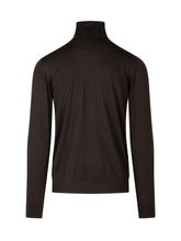 KNIT DE MONSIEUR - Dolcevita in Lana Merino Extrafine - Marrone - LIDIASHOPPING® - Official Website
