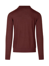 KNIT DE MONSIEUR - Polo in Lana Merino a Maniche Lunghe - Rosso - LIDIASHOPPING® - Official Website